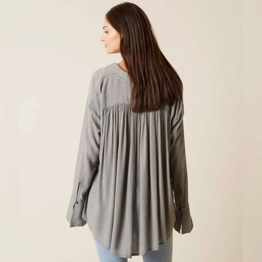 Free People Magic Breeze Shirt Size XS Oversized - Picture 2 of 12